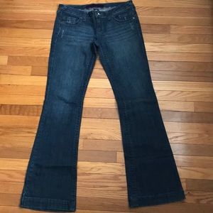 Y2K Refuge low rise bootcut Jeans Indigo Denim size 7